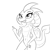 Size: 2048x2048 | Tagged: safe, artist:tjpones, imported from derpibooru, princess ember, grayscale, high res, lineart, middle finger, monochrome, vulgar