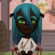 Size: 213x213 | Tagged: safe, imported from derpibooru, queen chrysalis, anthro, human, dark skin, humanized, mii, miitopia, nintendo, solo