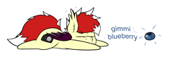 Size: 3000x1008 | Tagged: safe, artist:aaathebap, imported from derpibooru, oc, oc only, oc:aaaaaaaaaaa, bat pony, pony, blueberry, chibi, eyes closed, food, lying down, prone, simple background, solo, transparent background