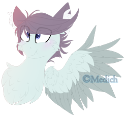 Size: 2580x2325 | Tagged: safe, artist:mediasmile666, imported from derpibooru, oc, oc only, pegasus, pony, bust, high res, simple background, solo, spread wings, transparent background, two toned wings, wings