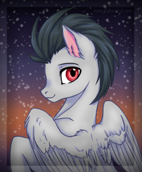 Size: 2065x2493 | Tagged: safe, artist:megabait, imported from derpibooru, oc, oc only, pegasus, pony, bust, high res, male, portrait, solo, stallion