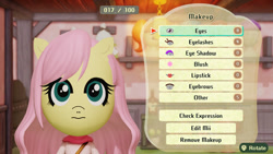 Size: 1280x720 | Tagged: artist needed, source needed, safe, imported from derpibooru, fluttershy, anthro, pegasus, mii, miitopia, solo
