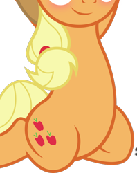 Size: 778x982 | Tagged: safe, artist:anime-equestria, edit, imported from derpibooru, vector edit, applejack, earth pony, pony, belly, cropped, female, kneeling, pictures of bellies, simple background, solo, transparent background, vector