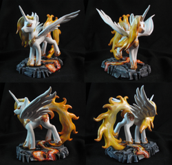 Size: 4800x4600 | Tagged: safe, artist:bomzzzik, imported from derpibooru, daybreaker, princess celestia, alicorn, pony, antagonist, female, figure, figurine, handmade, mare, photo, solo, solo female, wings