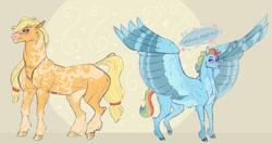 Size: 1280x679 | Tagged: safe, artist:glorymoon, imported from derpibooru, applejack, rainbow dash, pony, appledash, blushing, female, lesbian, shipping