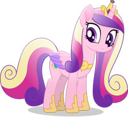 Size: 9666x8884 | Tagged: safe, artist:thatusualguy06, imported from derpibooru, princess cadance, alicorn, pony, .svg available, absurd resolution, female, hoof shoes, jewelry, looking at you, mare, movie accurate, regalia, show accurate, simple background, solo, transparent background, vector