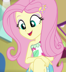 Size: 993x1080 | Tagged: safe, imported from derpibooru, screencap, fluttershy, equestria girls, equestria girls series, spring breakdown, spoiler:eqg series (season 2), cropped, cute, shyabetes, sleeveless, solo