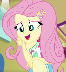 Size: 986x1080 | Tagged: safe, imported from derpibooru, screencap, fluttershy, equestria girls, equestria girls series, spring breakdown, spoiler:eqg series (season 2), cropped, cute, shyabetes, sleeveless, solo