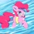 Size: 3078x3000 | Tagged: safe, artist:vultraz, pinkie pie, earth pony, pony, female, glasses, looking at you, mare, raised hoof, smiling, swim ring, water