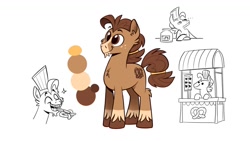 Size: 1200x675 | Tagged: safe, artist:piemations, imported from derpibooru, oc, oc only, food, male, pretzel, stallion