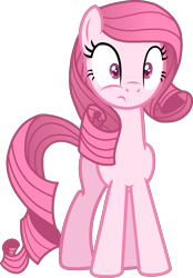 Size: 1141x1643 | Tagged: safe, artist:muhammad yunus, artist:tanahgrogot, imported from derpibooru, oc, oc only, oc:annisa trihapsari, earth pony, pony, base used, earth pony oc, female, mare, not rarity, pink body, pink hair, simple background, solo, transparent background, vector, wat, wide eyes