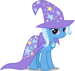 Size: 8000x7654 | Tagged: safe, artist:chrzanek97, imported from derpibooru, trixie, pony, unicorn, celestial advice, absurd resolution, brooch, cape, clasp, clothes, female, hat, jewelry, mare, simple background, solo, transparent background, trixie's brooch, trixie's cape, trixie's hat, vector