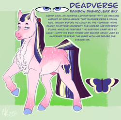 Size: 1280x1270 | Tagged: safe, artist:sodafalls, imported from derpibooru, oc, oc only, oc:cedar cove, earth pony, pony, male, nudity, parent:clear sky, parent:rainbow dash, parents:cleardash, sheath, solo, stallion