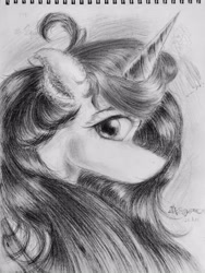 Size: 2736x3648 | Tagged: safe, artist:square#01, imported from derpibooru, princess celestia, alicorn, pony, high res, photo, solo, traditional art