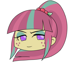 Size: 740x640 | Tagged: safe, alternate version, artist:batipin, imported from derpibooru, part of a set, sour sweet, equestria girls, head only, simple background, solo, transparent background