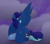 Size: 4248x3752 | Tagged: safe, artist:calibykitty, artist:midnightamber, imported from derpibooru, oc, oc only, oc:midnight, oc:midnight specter, alicorn, pony, april fools, cloud, colored wings, female, grooming, mare, multicolored hair, multicolored wings, preenhub, preening, raised hoof, shading, simple background, sitting, sky, sky background, solo, starry night, wings