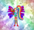 Size: 1011x882 | Tagged: safe, artist:selenaede, artist:user15432, imported from derpibooru, rainbow dash, fairy, human, equestria girls, alternate hairstyle, barely eqg related, base used, clothes, colored wings, crossover, fairy wings, fairyized, fins, gradient wings, hairstyle, long hair, multicolored wings, ponied up, ponytail, rainbow background, rainbow s.r.l, rainbow wings, seashell, seashells, shoes, sirenix, solo, sparkly background, wings, winx, winx club, winxified