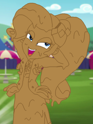 Size: 460x616 | Tagged: safe, artist:amateur-draw, edit, edited screencap, imported from derpibooru, screencap, rarity, human, equestria girls, equestria girls series, clothes, covered in mud, dress, female, mud, mud edit, muddy, show accurate, wet and messy
