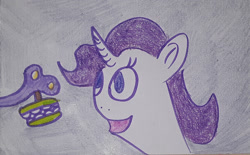 Size: 1280x795 | Tagged: safe, artist:dex stewart, imported from derpibooru, rarity, pony, unicorn, solo, traditional art