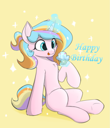 Size: 789x922 | Tagged: safe, artist:d.w.h.cn, imported from derpibooru, oc, oc only, oc:oofy colorful, pony, unicorn, solo
