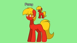 Size: 1280x720 | Tagged: safe, artist:inkp0ne, artist:softpound, imported from derpibooru, oc, oc only, oc:default pony, oc:fez, earth pony, pony, pony town, looking at you, pixel art, simple background, solo, standing