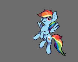 Size: 2500x2000 | Tagged: safe, artist:magiak416, imported from derpibooru, rainbow dash, pegasus, pony, female, gray background, high res, mare, simple background, solo