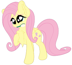 Size: 3341x2976 | Tagged: safe, artist:beigedraws, imported from derpibooru, fluttershy, pegasus, pony, :3, brush, chest fluff, ear fluff, female, full body, heart eyes, high res, hoof on chest, mare, mouth hold, simple background, solo, transparent background, wingding eyes