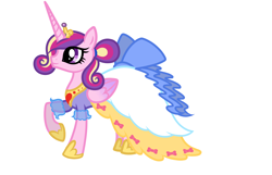 Size: 5100x3293 | Tagged: safe, artist:twistare, imported from derpibooru, princess cadance, alicorn, pony, clothes, dress, female, mare, one hoof raised, profile, raised hoof, simple background, solo, white background
