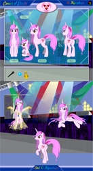 Size: 6754x12303 | Tagged: safe, artist:kyoshyu, imported from derpibooru, oc, oc:coeur d'étoile, pony, unicorn, absurd resolution, butt, clothes, dress, female, filly, mare, plot, reference sheet, see-through, solo