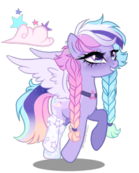 Size: 1200x1500 | Tagged: safe, artist:gihhbloonde, imported from derpibooru, oc, oc only, pegasus, pony, base used, clothes, female, magical lesbian spawn, mare, offspring, parent:rainbow dash, parent:twilight sparkle, parents:twidash, simple background, socks, solo, transparent background