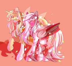 Size: 1500x1366 | Tagged: safe, artist:birdbiscuits, imported from derpibooru, oc, oc only, pegasus, pony, unicorn, female, mare