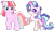 Size: 1280x744 | Tagged: safe, artist:princess-kitsune-tsu, artist:venomous-cookietwt, imported from derpibooru, oc, oc only, pegasus, pony, unicorn, base used, female, magical lesbian spawn, mare, offspring, parent:rainbow dash, parent:twilight sparkle, parents:twidash, simple background, transparent background