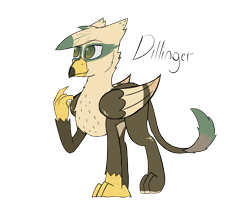Size: 2400x2000 | Tagged: safe, artist:somber, imported from derpibooru, oc, oc only, oc:dillinger, griffon, colored, flat colors, griffon oc, male, simple background, sketch, solo, transparent background