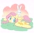 Size: 2233x2233 | Tagged: safe, artist:pfeffaroo, imported from derpibooru, angel bunny, fluttershy, pegasus, pony, rabbit, angel is a bunny bastard, animal, chick, cute, duo, female, high res, lying down, male, mare, prone, shyabetes, spread wings, wings