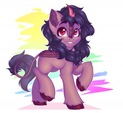 Size: 2396x2198 | Tagged: safe, artist:falafeljake, imported from derpibooru, oc, oc only, kirin, pony, high res, raised hoof, raised leg, solo