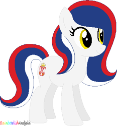 Size: 348x373 | Tagged: safe, artist:rainbowlishandjela, imported from derpibooru, oc, oc only, pony, nation ponies, ponified, serbia, simple background, solo, transparent background