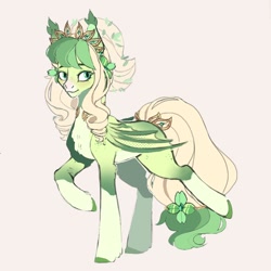 Size: 1000x1000 | Tagged: safe, artist:drdepper, imported from derpibooru, oc, oc only, bat pony, pony, chest fluff, jewelry, looking back, smiling, solo, tiara