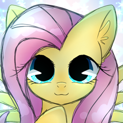 Size: 768x768 | Tagged: safe, artist:namaenonaipony, imported from derpibooru, fluttershy, pegasus, pony, :3, cute, female, looking at you, shyabetes, solo