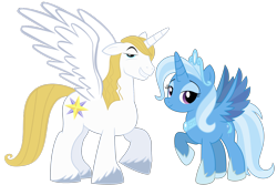 Size: 5653x3779 | Tagged: safe, artist:brutalityinc, artist:digimonlover101, artist:shootingstarsentry, edit, idw, imported from derpibooru, prince blueblood, trixie, alicorn, pony, absurd resolution, alicornified, bluecorn, bluetrix, crown, duo, female, floppy ears, grin, idw showified, jewelry, lidded eyes, looking at you, male, male alicorn, mirror universe, princess of humility, race swap, raised eyebrow, raised hoof, regalia, shipping, simple background, smiling, smirk, smug, spread wings, stallion, straight, transparent background, trixiecorn, unshorn fetlocks, vector, wings