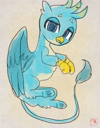 Size: 2046x2605 | Tagged: safe, artist:choyamy, imported from derpibooru, gallus, griffon, high res, looking at you, solo