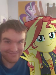 Size: 1980x2640 | Tagged: safe, artist:brandonthebronypony, imported from derpibooru, sunset shimmer, human, equestria girls, 1000 years in photoshop, irl, irl human, photo, photoshop, selfie, shading, wat