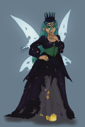 Size: 1181x1772 | Tagged: safe, artist:shacy's pagelings, imported from derpibooru, queen chrysalis, changeling, changeling queen, human, female, humanized, solo