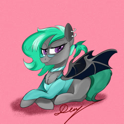 Size: 1024x1024 | Tagged: safe, artist:demyyanov, imported from derpibooru, oc, oc only, bat pony, pony, bat pony oc, bat wings, female, mare, solo, wings