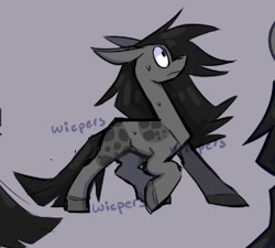 Size: 345x311 | Tagged: safe, artist:wicpers, imported from derpibooru, imported from ponybooru, oc, oc only, earth pony, pony, scared, solo