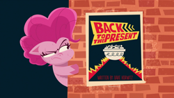 Size: 1920x1080 | Tagged: safe, imported from derpibooru, screencap, pinkie pie, pony, my little pony: pony life, spoiler:pony life s02e12, back to the future, back to the present, female, g4.5, mare, pony life, reference, title card