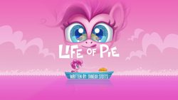 Size: 1920x1080 | Tagged: safe, imported from derpibooru, screencap, pinkie pie, my little pony: pony life, spoiler:pony life s02e14, g4.5, life of pi, life of pie, movie reference, pony life, reference, title card