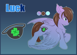 Size: 2500x1800 | Tagged: safe, artist:snowstormbat, imported from derpibooru, oc, oc only, oc:luck, pegasus, pony, feather, gradient background, male, reference sheet, solo, stallion, wings