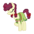 Size: 3139x3146 | Tagged: safe, artist:third uncle, artist:three uncle, imported from derpibooru, hilly hooffield, earth pony, pony, the hooffields and mccolts, background pony, bow, clothes, cute, eyes closed, female, hair bow, high res, hooffield family, mare, pigtails, pose, simple background, solo, vector