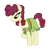 Size: 3139x3146 | Tagged: safe, alternate version, artist:third uncle, artist:three uncle, imported from derpibooru, hilly hooffield, earth pony, pony, the hooffields and mccolts, background pony, bow, clothes, cute, female, hair bow, high res, hooffield family, mare, pigtails, pose, simple background, solo, vector