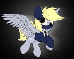 Size: 2661x2149 | Tagged: safe, artist:arume_lux, artist:luxsimx, imported from derpibooru, derpy hooves, pegasus, pony, balaclava, clothes, cosplay, costume, female, high res, mare, necktie, solo, spy, suit, team fortress 2, wings